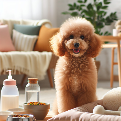 An image illustrating Poodle adulto cuidados y alimentación según su edad