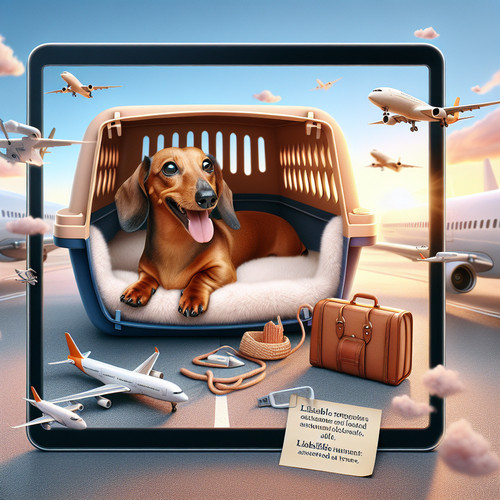 An image illustrating Cómo viajar con tu Dachshund en avión dentro de Chile
