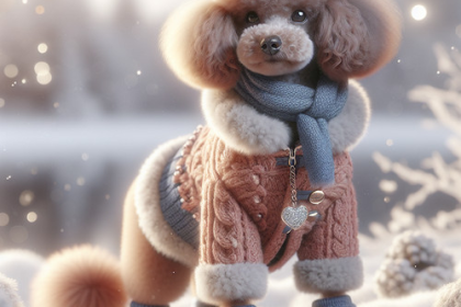 An image illustrating Poodle y frío - cómo protegerlo en invierno