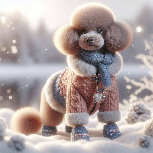 An image illustrating Poodle y frío - cómo protegerlo en invierno