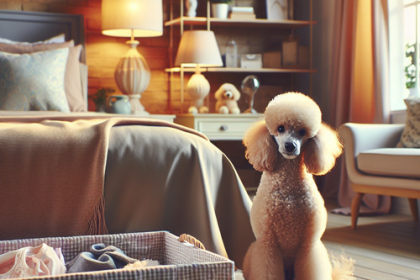 An image illustrating Cómo enseñar a un Poodle a no subirse a la cama