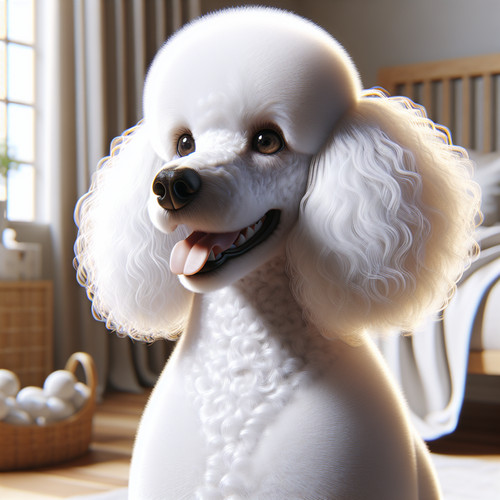 An image illustrating Poodle blanco - cómo mantener su pelo limpio y brillante