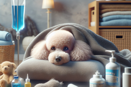 An image illustrating Cómo cuidar a un Poodle después de una cirugía