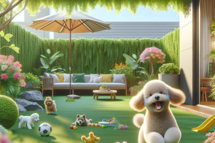 An image illustrating Qué necesita un Poodle para vivir en casa con jardín