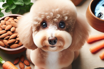 An image illustrating Qué alimentos naturales ayudan al pelaje del Poodle