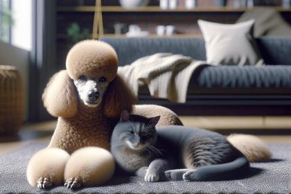 An image illustrating Poodle y gatos - ¿pueden convivir sin problemas?