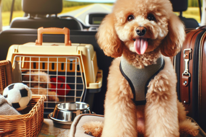 An image illustrating Poodle y viajes largos - consejos de transporte