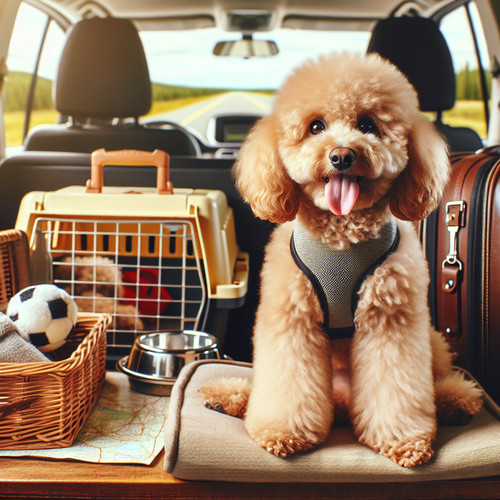 An image illustrating Poodle y viajes largos - consejos de transporte