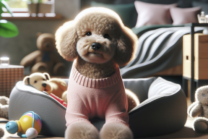 An image illustrating Cómo enseñar a un Poodle a quedarse solo sin ansiedad