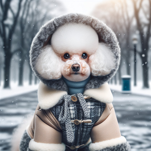 An image illustrating Qué tipo de ropa es ideal para Poodles en invierno
