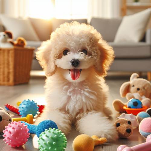 An image illustrating Qué juguetes son seguros para un Poodle cachorro