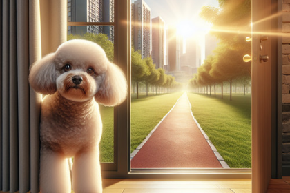 An image illustrating Qué hacer si tu Poodle no quiere salir a pasear