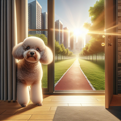 An image illustrating Qué hacer si tu Poodle no quiere salir a pasear