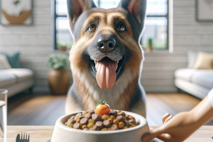 An image illustrating Cómo preparar comida casera saludable para Pastor Alemán