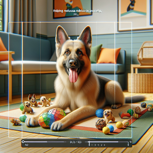 An image illustrating Qué juguetes ayudan a reducir la ansiedad en Pastor Alemán