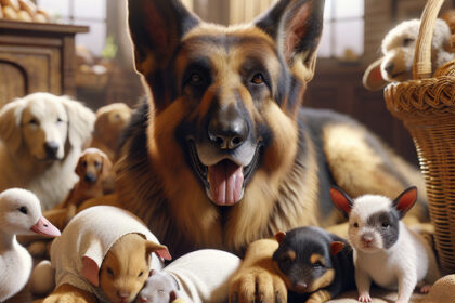 An image illustrating Pastor Alemán y otros animales cómo lograr la convivencia