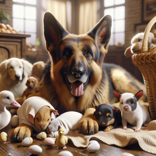 An image illustrating Pastor Alemán y otros animales cómo lograr la convivencia