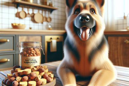 An image illustrating Cómo preparar snacks naturales para tu Pastor Alemán