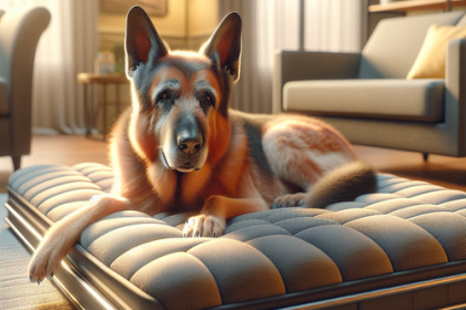 An image illustrating Qué cama ortopédica elegir para un Pastor Alemán viejo