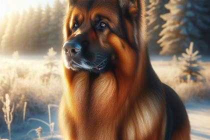 An image illustrating Cómo cuidar el pelaje de tu Pastor Alemán en invierno