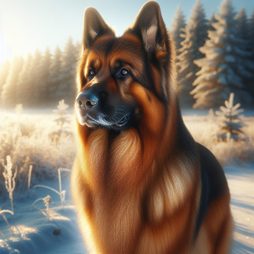 An image illustrating Cómo cuidar el pelaje de tu Pastor Alemán en invierno