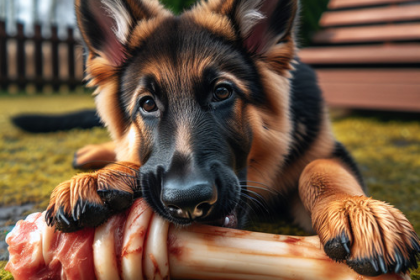 An image illustrating Qué tipo de huesos recreativos puede comer un Pastor Alemán