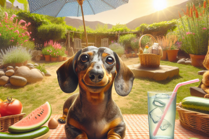 An image illustrating Dachshund y calor cuidados para el verano chileno
