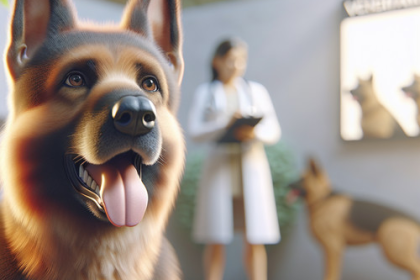 An image illustrating Qué hacer si tu Pastor Alemán tiene tos persistente