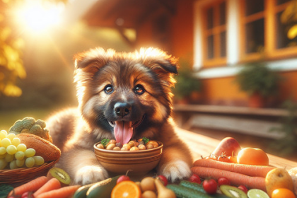 An image illustrating Cómo mejorar la digestión del Pastor Alemán con alimentos naturales