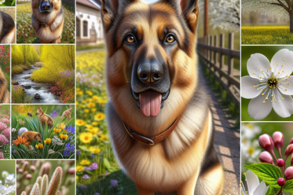 An image illustrating Cómo detectar si tu Pastor Alemán tiene alergias estacionales