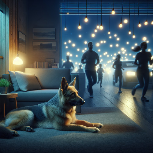 An image illustrating Qué hacer si tu Pastor Alemán tiene miedo a los ruidos fuertes