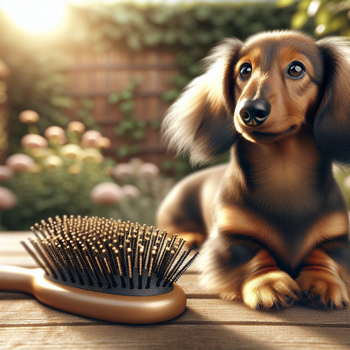 An image illustrating Qué tipo de cepillo usar para el pelaje de tu Dachshund