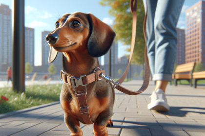 An image illustrating Cómo crear una rutina de paseo segura para tu Dachshund