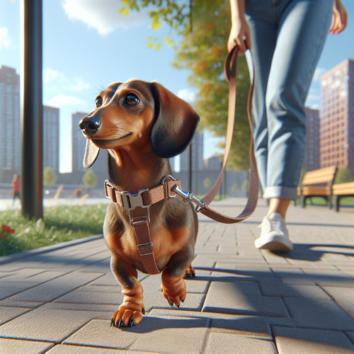 An image illustrating Cómo crear una rutina de paseo segura para tu Dachshund