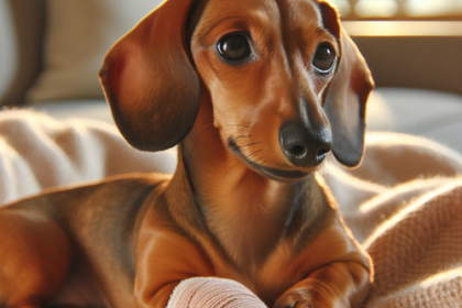 An image illustrating Cómo cuidar a un Dachshund después de una cirugía
