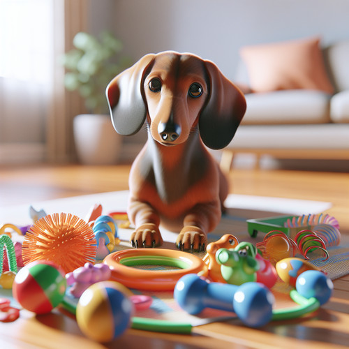 An image illustrating Qué juguetes ayudan a ejercitar la mente de tu Dachshund