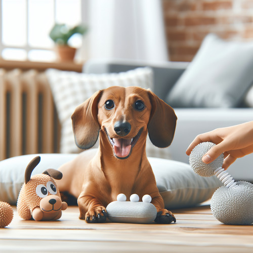 An image illustrating Qué juguetes antiestrés funcionan mejor para Dachshunds