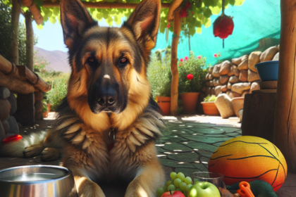 An image illustrating Pastor Alemán y calor cómo protegerlo en verano chileno