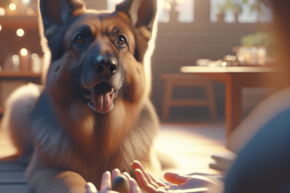 An image illustrating Qué hacer si tu Pastor Alemán sufre ansiedad por separación