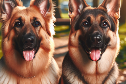 An image illustrating Pastor Alemán macho o hembra cuál elegir