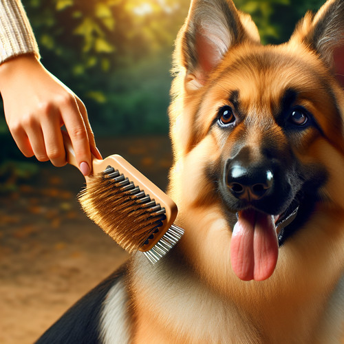 An image illustrating Qué tipo de cepillo usar para un Pastor Alemán