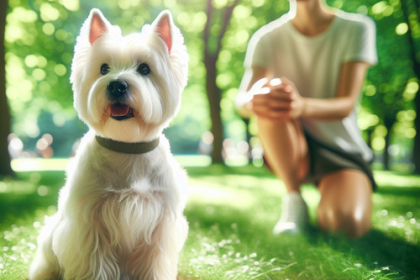 An image illustrating Cómo entrenar a un Westie testarudo sin frustrarte