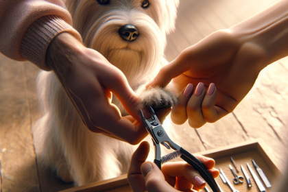 An image illustrating Cómo cortar las uñas de tu Westie paso a paso