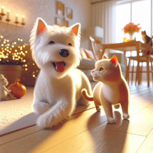 An image illustrating Cómo presentar a tu Westie a otra mascota