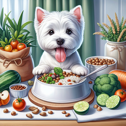 An image illustrating Los mejores piensos y alimentos naturales para Westies