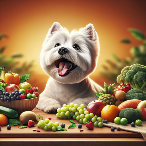 An image illustrating Qué frutas y verduras puede comer un Westie