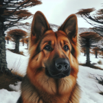 An image illustrating Cómo cuidar a tu Pastor Alemán durante el invierno chileno