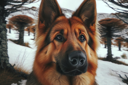 An image illustrating Cómo cuidar a tu Pastor Alemán durante el invierno chileno