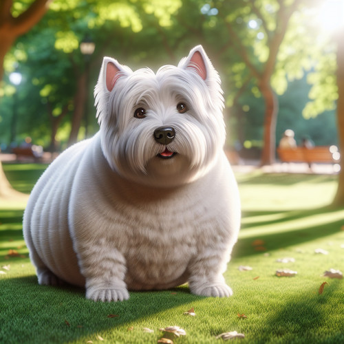 An image illustrating Cómo detectar sobrepeso en un Westie