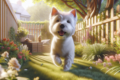 An image illustrating Cómo evitar que tu Westie escape del jardín